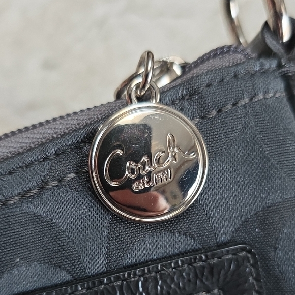 Coach Black Crossbody Bag with Silver Accents - Picture 2 of 5